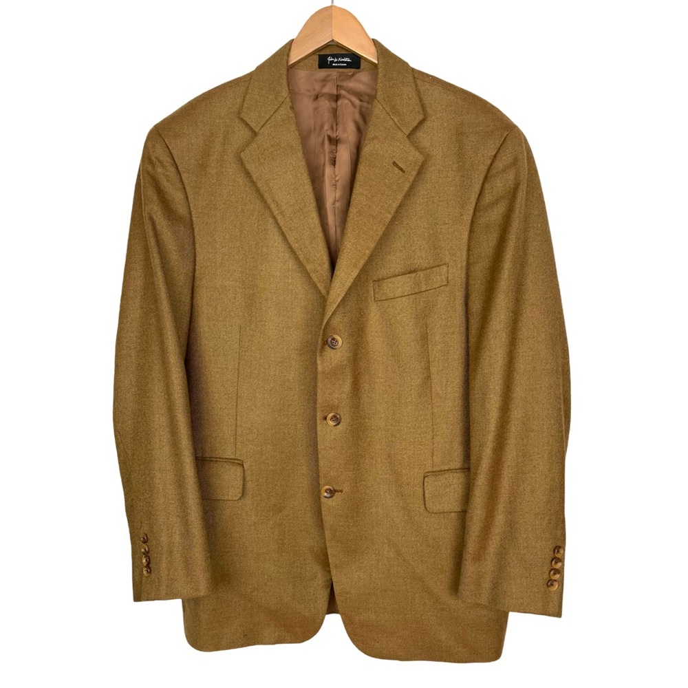 John W. Nordstrom Mens Loro Piana Cashmere Sport Coat Blazer Beige/ Camel
